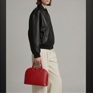 Louis Vuitton red epi Alma pm